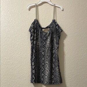 MICHAEL Michael Kors Black and Gray Fitted Camisole